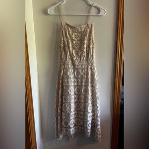 Free People cream lace dress